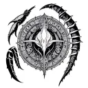 Gemini, Cancer, Virgo, Scorpio zodiac symbol tattoo design idea