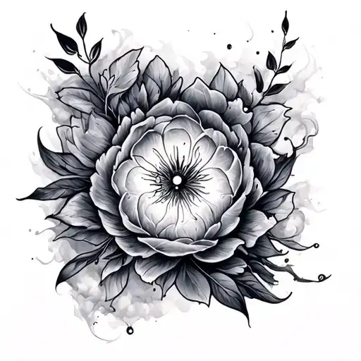 mist back ground tattoo design idea