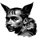 Child Dad tattoo design idea