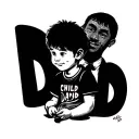 Child Dad tattoo design idea