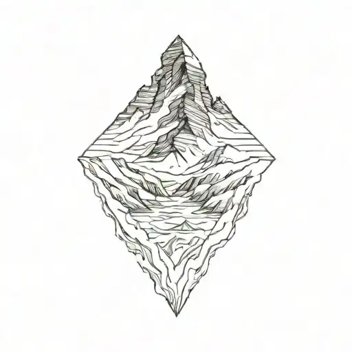 matterhorn mountain tattoo design idea