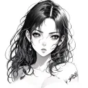 ahegao anime girl tattoo design idea