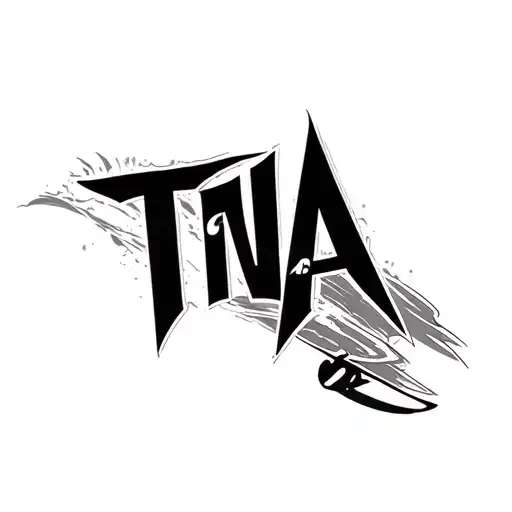 "TnA" wakeboarding tattoo design idea
