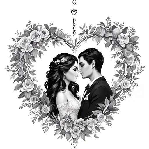 In your arms by hayla and Illineum, love, marriage, together forever and time stamp of 5:10 tattoo design idea