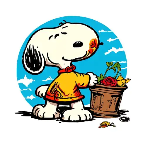 Snoopy tattoo design idea
