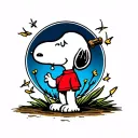 Snoopy tattoo design idea