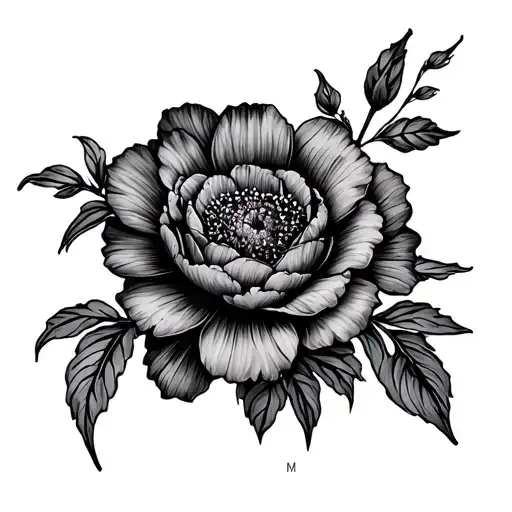 flowers, date of birth, names incorporated tattoo design idea