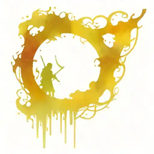 lord of the rings elf dungeons tattoo design idea
