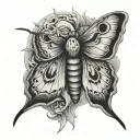 moth getting tattoo design idea