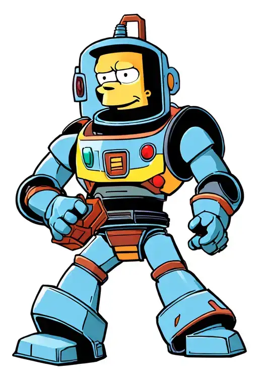 toys story, simpson, futurama cartoon Bender tattoo design idea