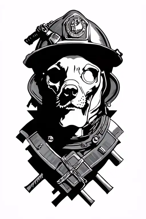 MALTESE CROSS FIREFIGHTER tattoo design idea