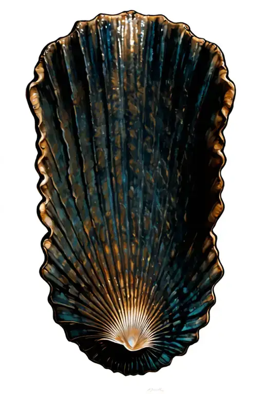 scallop shell tattoo design idea