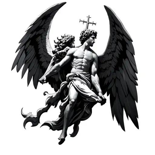 saint michael tattoo design idea