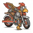  elmo riding a gladiator tattoo design idea