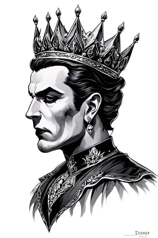 Disney's Evil Queen as a man tattoo design idea