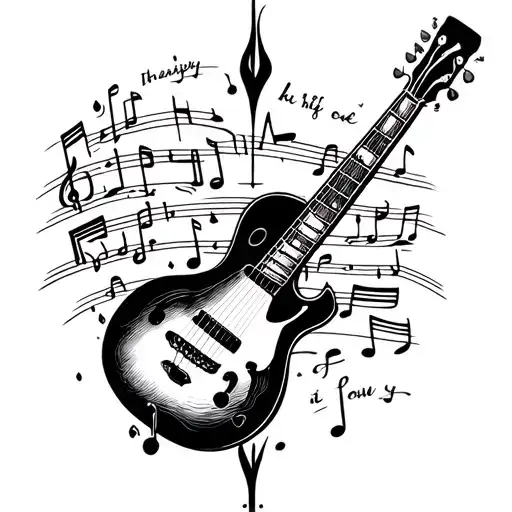 music is therapy tattoo design idea