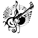 music is therapy tattoo design idea