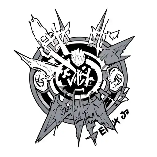 r Gurren lagaan anime with the qoute "the drill who peirces the heavens tattoo design idea