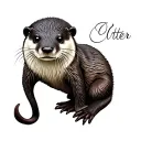 Otter tattoo design idea