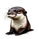 Otter tattoo design idea