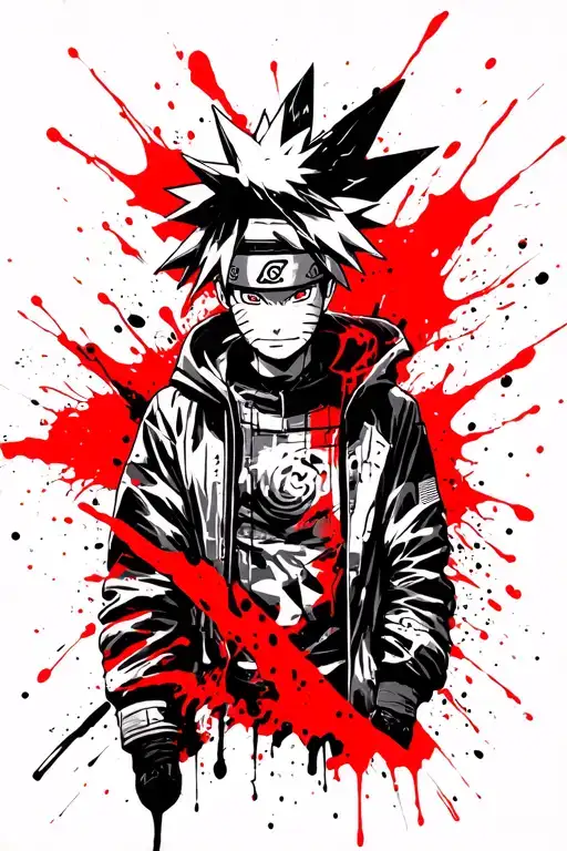 Mix between Naruto, Pokemon, Digimon und Yu-Gi-Oh! tattoo design idea