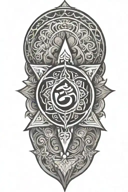 Incorporate an aum symbol tattoo design idea