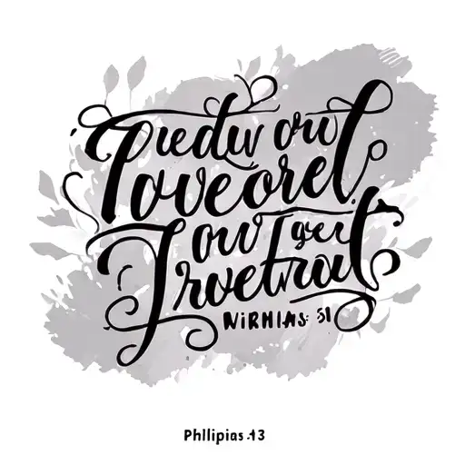 scripture verse Philippians 4:13 tattoo design idea