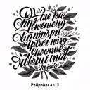 scripture verse Philippians 4:13 tattoo design idea