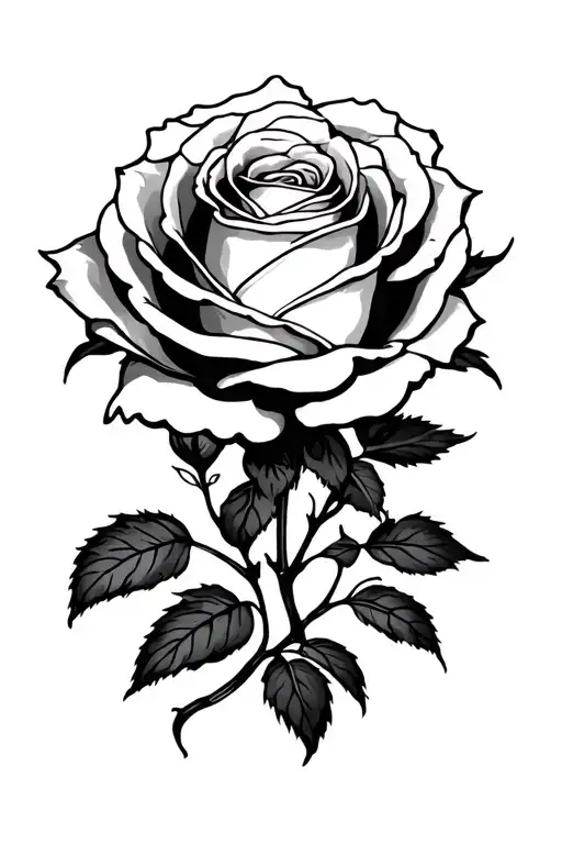 rose tattoo design idea