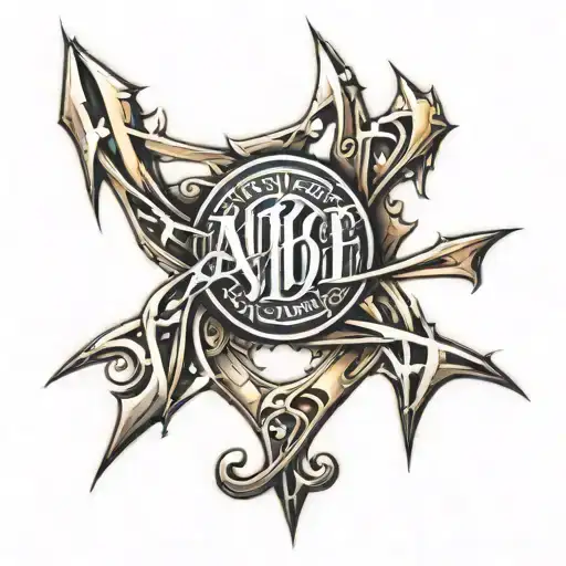 name written tattoo design idea