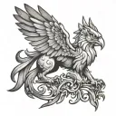 Gryphon tattoo design idea