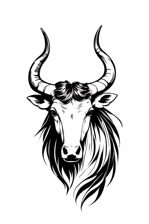 Virgo symbol and taurus zodiac sign tattoo design idea