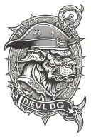 Devil Dog Marine Corps emblem tattoo design idea