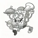 spongebob chef tattoo design idea