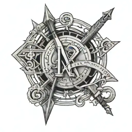 roman numerals for August 19, 2013 in an arrow tattoo design idea