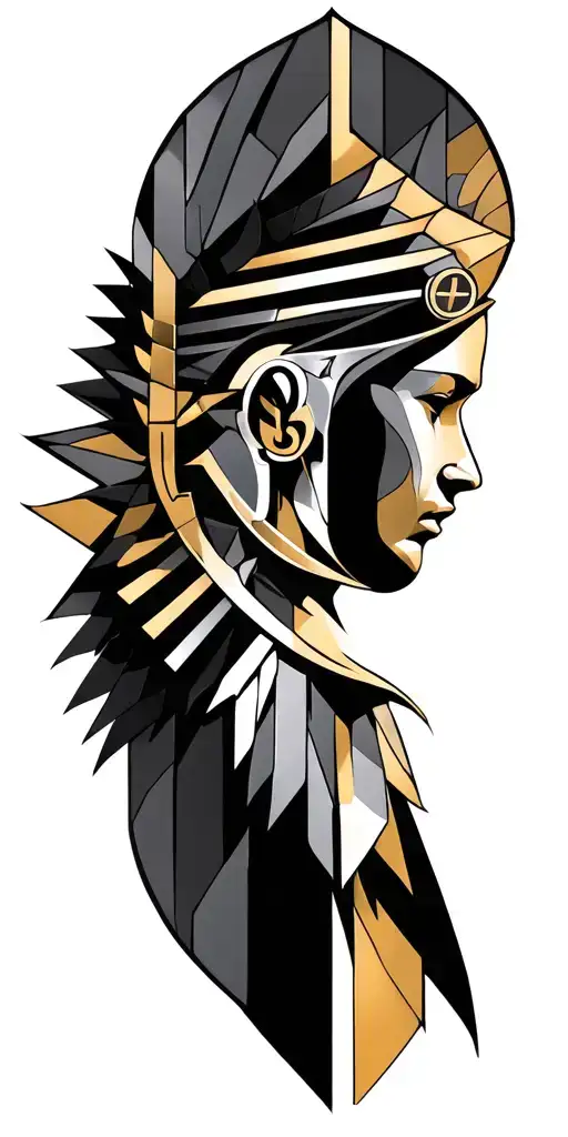 catholic warrior tattoo design idea