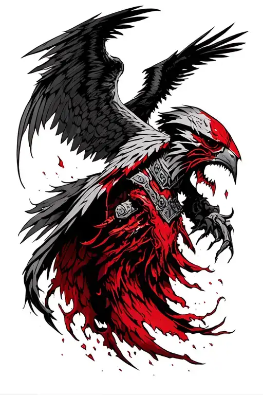 Warhammer 40k blood ravens tattoo design idea