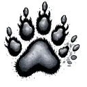 dog paw prints tattoo design idea