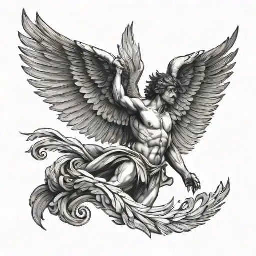 Icarus tattoo design idea