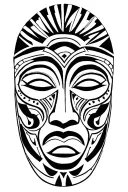 African Mask tattoo design idea