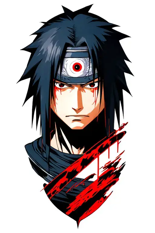 Itachi Sharingan Uchiha Sasuke tattoo design idea