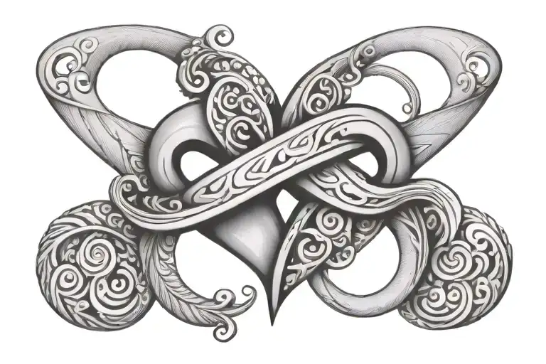 Infinity Symbol Heart tattoo design idea