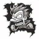 bart simpson vampire tattoo design idea