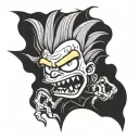 bart simpson vampire tattoo design idea
