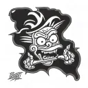 bart simpson vampire tattoo design idea