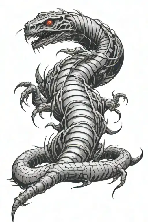 Tokyo ghoul centipede wrapped tattoo design idea
