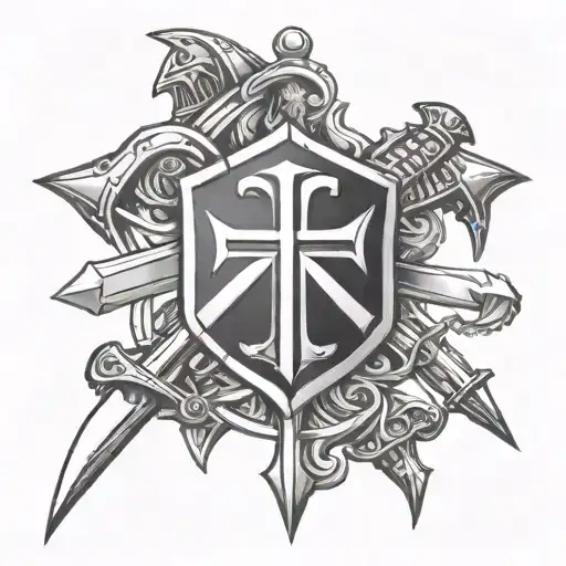 black templars logo tattoo design idea