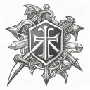 black templars logo tattoo design idea