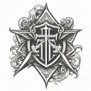 black templars logo tattoo design idea