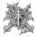 black templars logo tattoo design idea